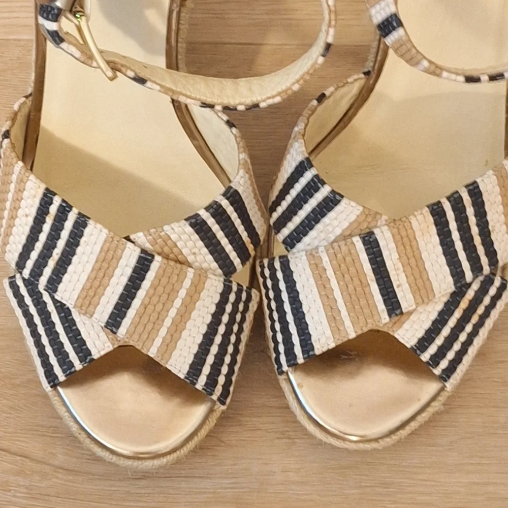 Cole‎ Haan Hart Striped Wedge Sandals